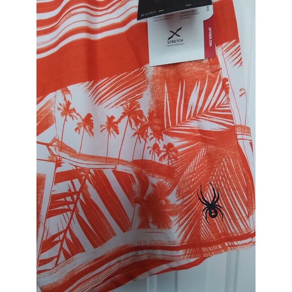 Spyder Swim Volley Trunks Board Shorts Tropical Men's Size XL Orange White New - Picture 4 of 6